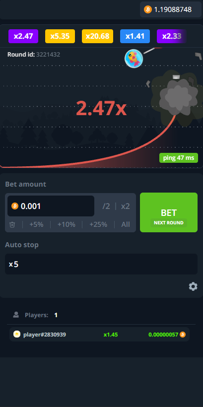 Crash Game - Preparing Round