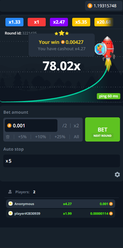 Crash Game - Preparing Round